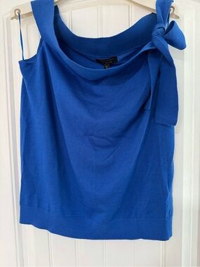 Banana Republic Royal Blue One-Shoulder Tie Tank Top NWT XL
